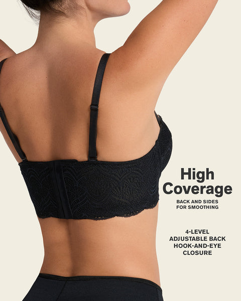 Convertible balconette lace push up bra#color_700-black