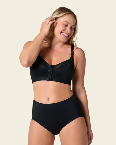 Comfortable posture corrector bra with contour cups - multi/benefit#color_700-black