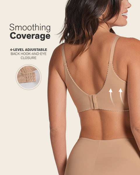 High profile back smoothing bra with soft full coverage cups#color_801-golden-beige