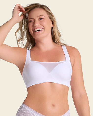 Mesh front contouring bra#color_000-white