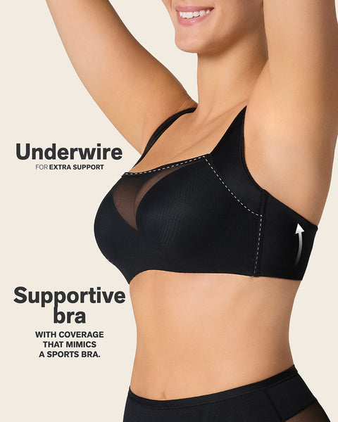 Mesh front contouring bra#color_700-black