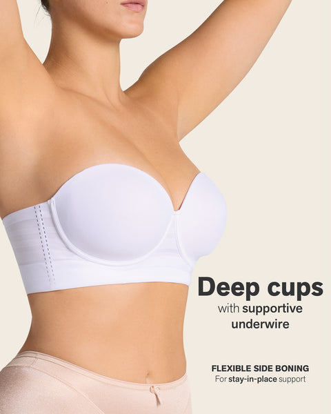 Splendid strapless bra with underwire#color_000-white