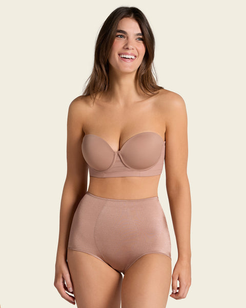 Splendid strapless bra with underwire#color_857-brown