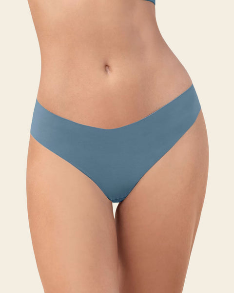 No Ride-Up Seamless Thong Panty#color_544-cool-blue