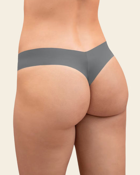 No Ride-Up Seamless Thong Panty#color_673-gray