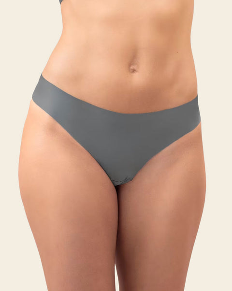 No Ride-Up Seamless Thong Panty#color_673-gray