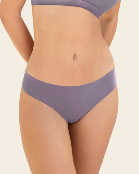 No Ride-Up Seamless Thong Panty#color_707-blue-lilac