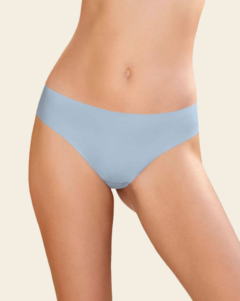 No Ride-Up Seamless Thong Panty#color_b47-sky-blue