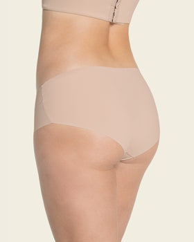 Leonisa Low-Rise Hiphugger Panty with Ultra-Flat Seams Beige at