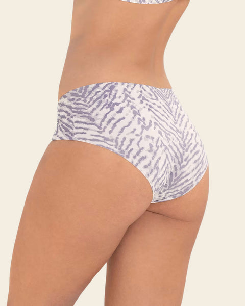 No Ride-Up Seamless Hiphugger Panty#color_b24-lilac-zebra-print