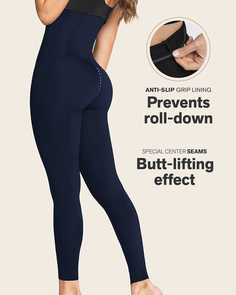 Extra high waisted firm compression legging#color_b55-dark-blue