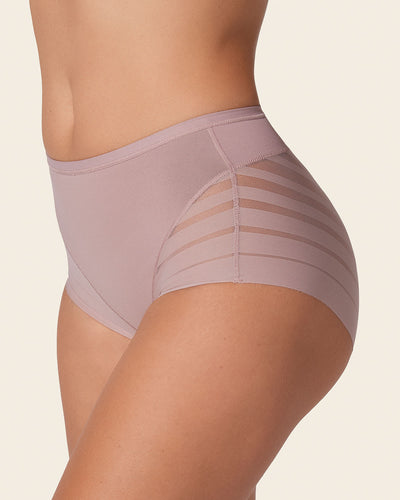 Lace stripe undetectable classic shaper panty#color_281-rosewood