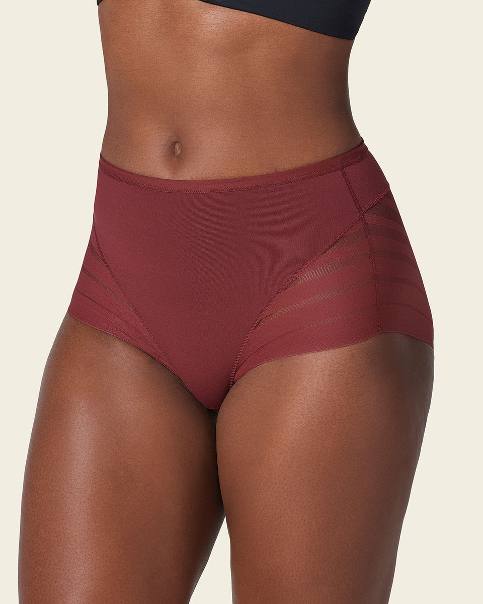 Lace stripe undetectable classic shaper panty