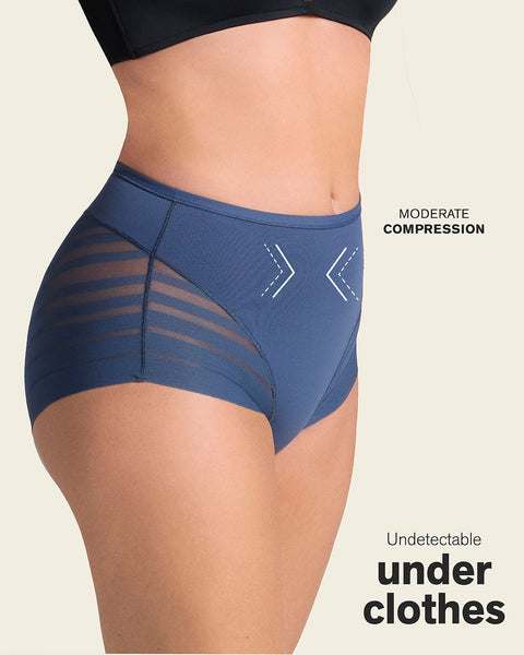 Lace Classic Shaper Panty#color_589-slate-blue