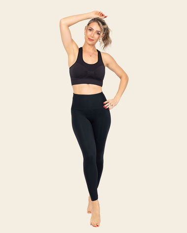 SEARCHI High Waisted Leggings Women No See-Through-Soft Athletic Tummy Black  Pants Running Yoga Workout 