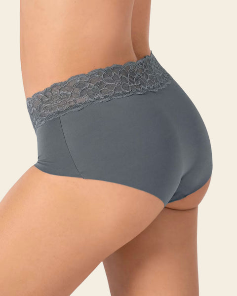 Ultra Light Lace Trim Hipster Panty#color_706-medium-gray