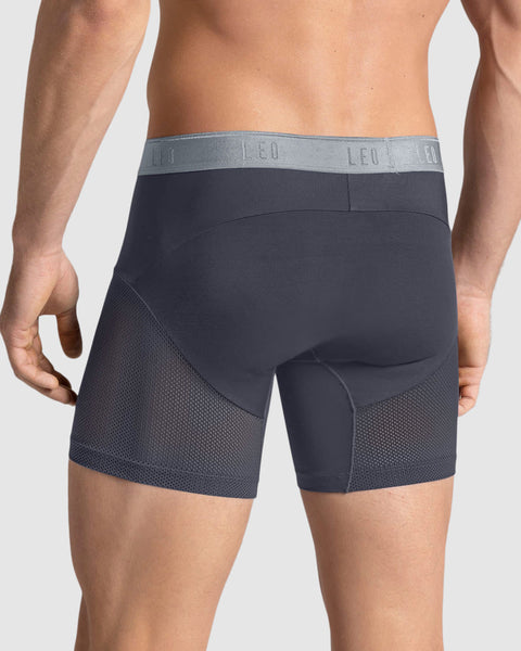 High-Tech Mesh Boxer Brief with Ergonomic Pouch#color_751-gray-with-light-gray-elastic