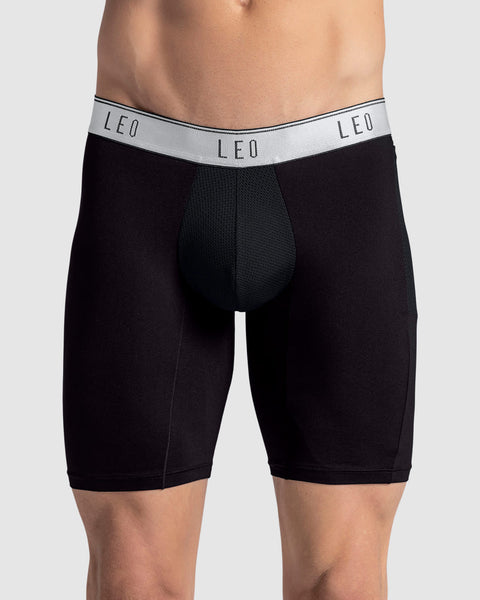 Long Athletic Boxer Brief with Side Pocket#color_074-black-with-white-elastic