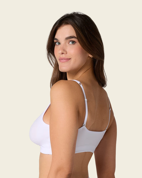 Multipurpose Pullover Seamless Sleep Bra Daily Or Maternity#color_000-white