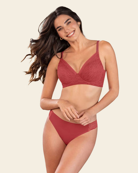 Complete Coverage Smoothing Bra#color_391-blush-red