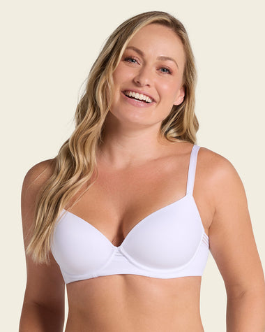 Natural Look lightly lined underwire t-shirt bra#color_000-white