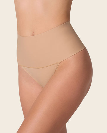 High-Tech High-Waisted Sculpting Thong#color_801-golden-beige