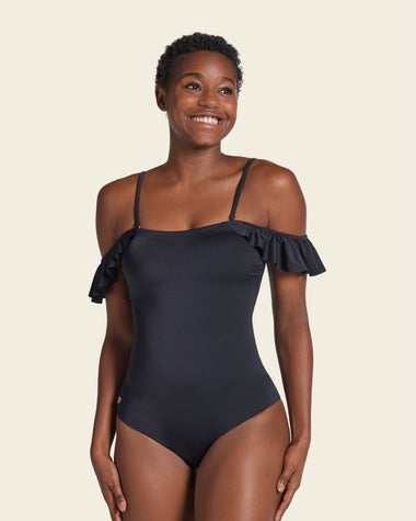 Tulum Tube Strapless One Size ONE PIECE SWIMSUIT (Black) – Love