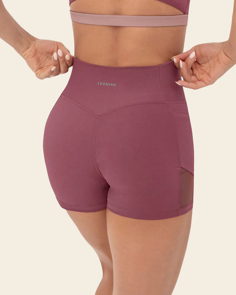 Short Active Shorts with Side Pocket | Leonisa Active by Silvy Araujo#color_194-rouge