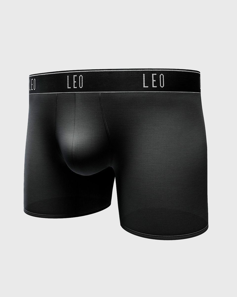 Mid-length boxer brief with ergonomic design