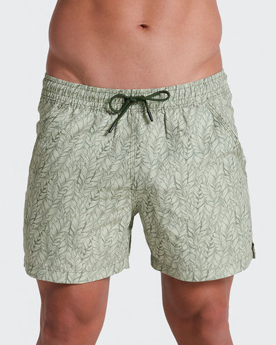 5" Eco-Friendly Men'S Swim Trunk with Soft Inner Mesh Lining#color_619-leaves-print