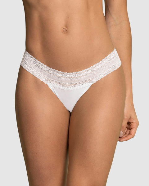 Low Rise Thong with Lace Details