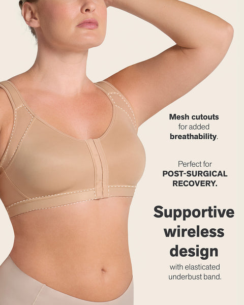 Post-Surgical Wireless Bra with Front Closure